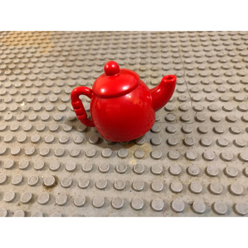 《《小不點私藏舖》》lego 樂高積木 DUPLO 得寶 零件 紅色 水壺 茶壺 一 個 如圖！