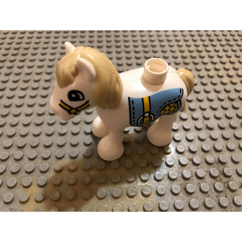 【點點小豆】LEGO 樂高積木 DUPLO 得寶 動物 白色 馬鞍 小馬 馬匹 一個 如圖！