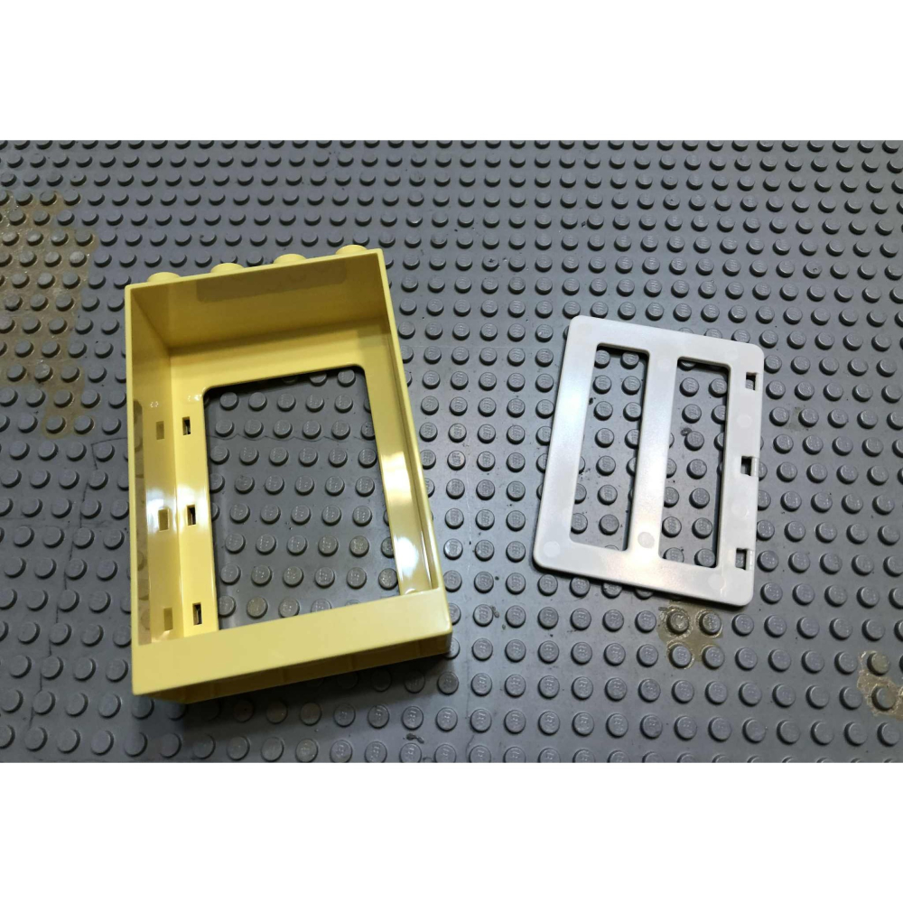 【點點小豆】LEGO 樂高積木 DUPLO 得寶 淺黃色大門  白色拉門 一組 如圖！-細節圖2