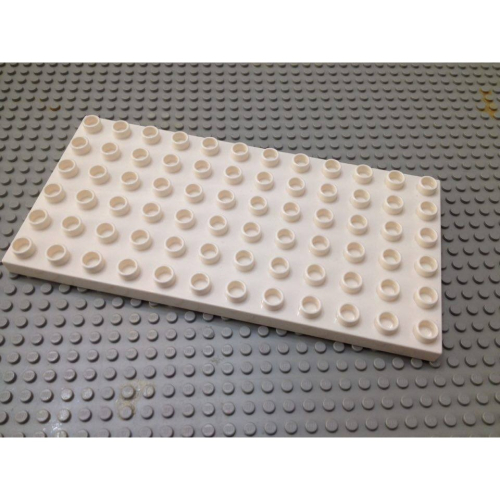 【點點小豆】LEGO 樂高積木 DUPLO 得寶 6x12 白色 磚片 底板 全新 一 個 如圖！