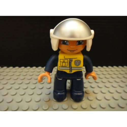 【點點小豆】LEGO 樂高 積木 DUPLO 得寶 人偶 男生 重機 警察 一個 如圖！