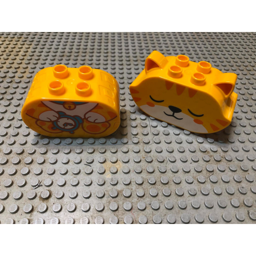 聲音磚 雙面印刷【點點小豆】lego 樂高積木 DUPLO 得寶 標誌 貓咪 配件 2 個 一組 如圖！-細節圖2