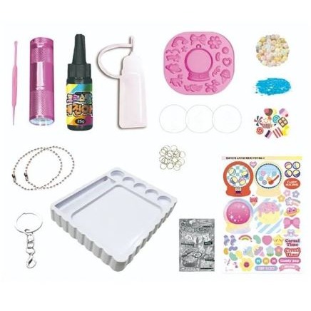 台中星玩具 現貨 正版 水晶晶/搖搖水吊飾創作組/ 咕卡卡套創作組/迷宮遊戲創作組/香香瓶飾品創作組/最新款 UV膠-細節圖2