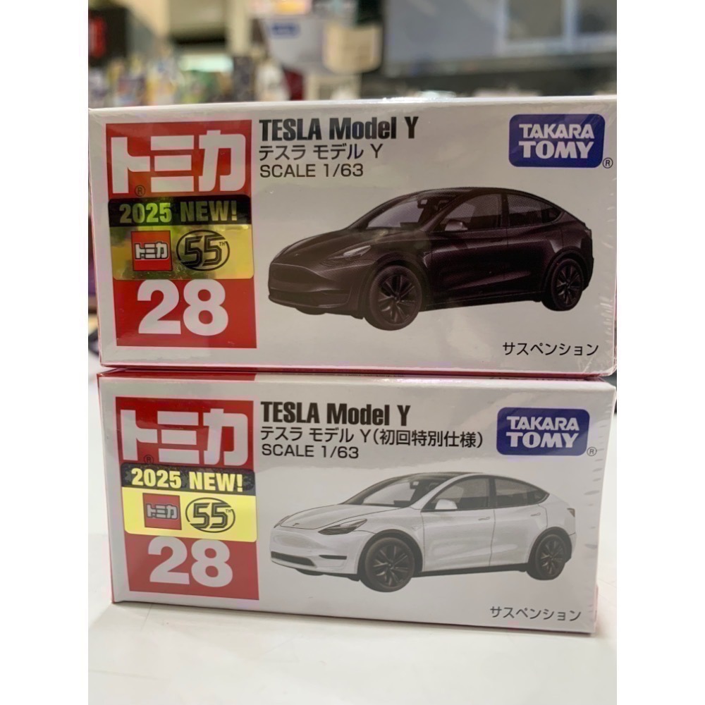 台中星玩具 現貨 TOMICA  特斯拉 TESLA  Model Y 初回白+ 一般黑 (合售）/Model 3(白)-規格圖4