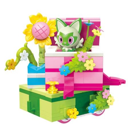 台中星玩具  現貨 正版 KEEPPLAY積木 寶可夢 花車遊行系列 皮卡丘 呆火鱷 潤水鴨 新葉喵 波克比 公司貨-細節圖5