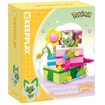 台中星玩具  現貨 正版 KEEPPLAY積木 寶可夢 花車遊行系列 皮卡丘 呆火鱷 潤水鴨 新葉喵 波克比 公司貨-細節圖8