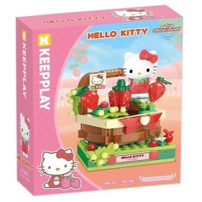 台中星玩具 現貨 正版 KEEPPLAY積木 三麗鷗 草莓季系列 凱蒂貓 美樂蒂 酷洛米 帕洽狗 大耳狗 布丁狗 公司貨-規格圖11