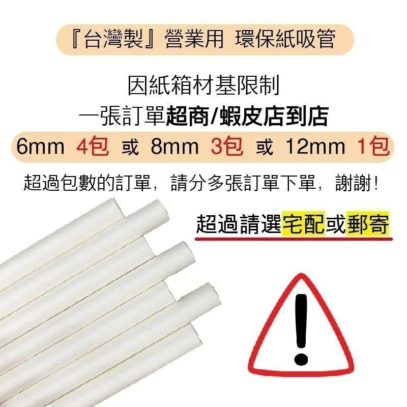【克林CLEAN】『台灣製』營業用 環保紙吸管 符合SGS檢測 內用 外帶 紙吸管 環保吸管 無塑 耐用 熱銷 最低價-細節圖2