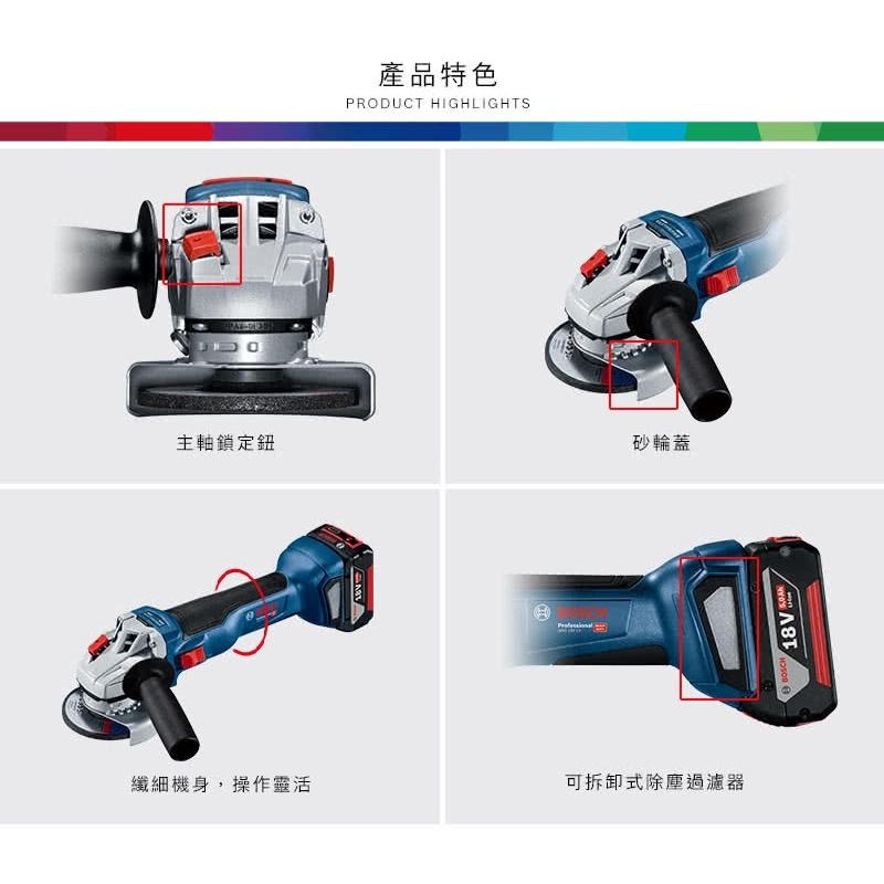 博世 電動工具 GWS 18V-10 無刷 砂輪機 無鍵式保護蓋 GWS18V-10 切割鋼筋 附發票全台博世保固維修-細節圖5