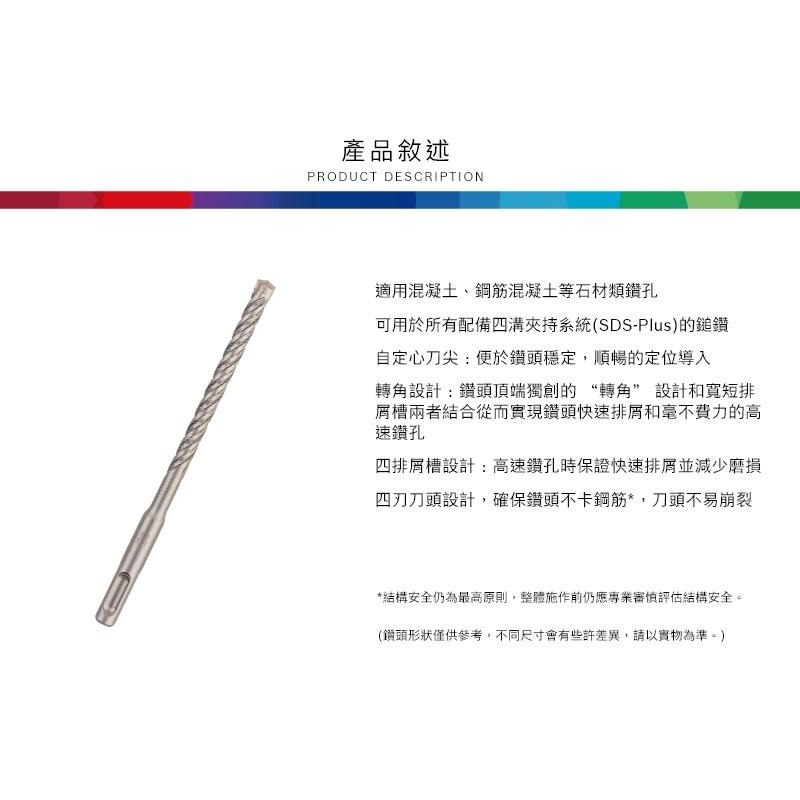 博世電動工具 SDSplus-5X 四溝四刃鎚鑽鑽頭 Ø19~26mm 鋼筋 混凝土 石材鑽孔 附發票全台博世保固維修-細節圖4