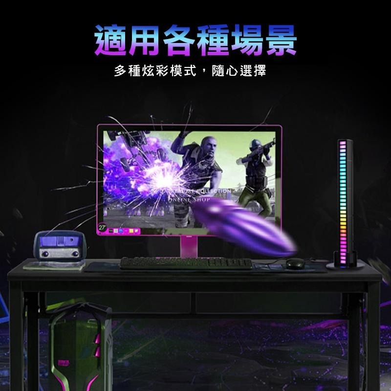 【今晚來開趴】RGB 拾音氛圍燈 LED 聲控節奏燈 彩虹燈  七彩氛圍燈 氣氛燈 聲控氛圍燈 節奏燈 頻譜 電腦背景-細節圖5