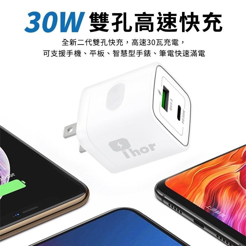 低溫快充 THOR  30W 雙孔極速快充頭 PD+QC閃充 雙輸出 電源供應器 充電器 充電頭 適用 i12 i13-細節圖6