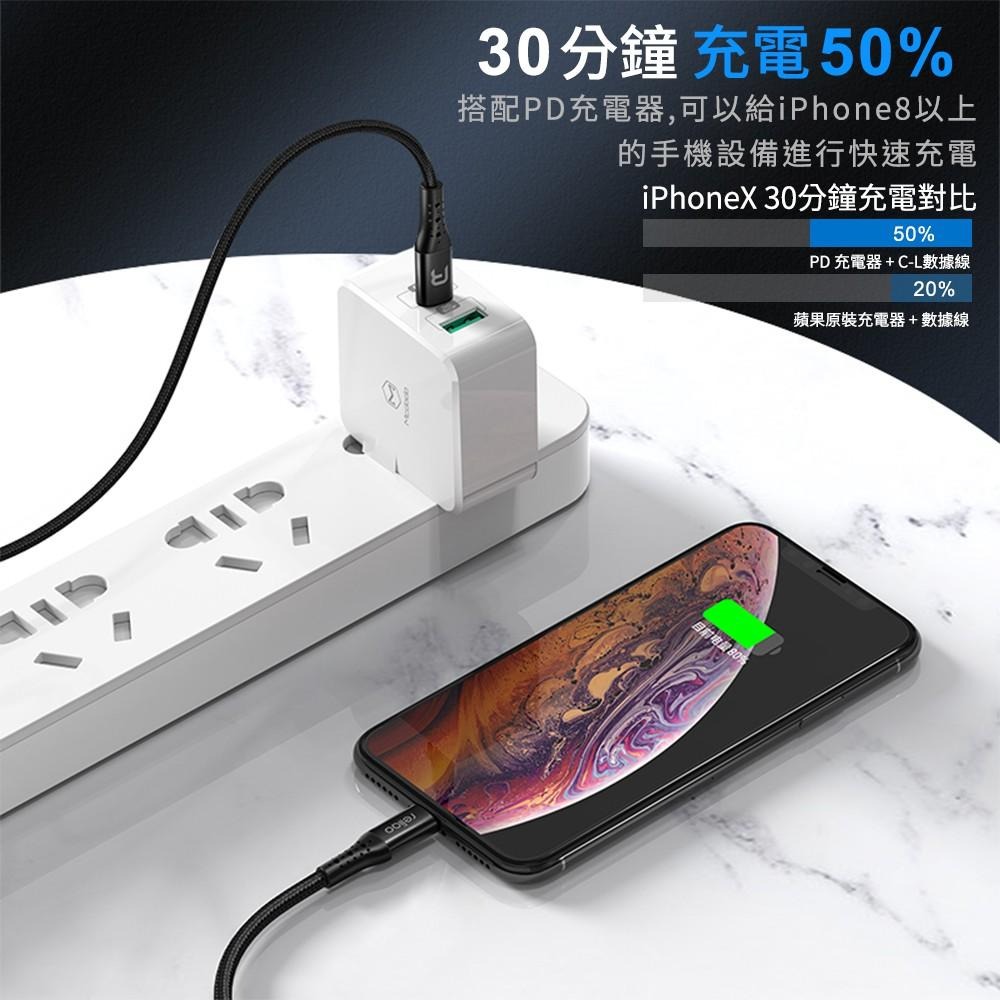 【 MFI 蘋果官方認證】 PD快充數據線 iPhone i12 專用快充線 Type-C to Lightning-細節圖4