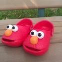 現貨不必等?美國凱利沃芝麻街ELMO餅乾怪獸立體眼睛布希鞋 男童女童洞洞鞋 拖鞋 布希鞋 正品保證 限時特價-規格圖6