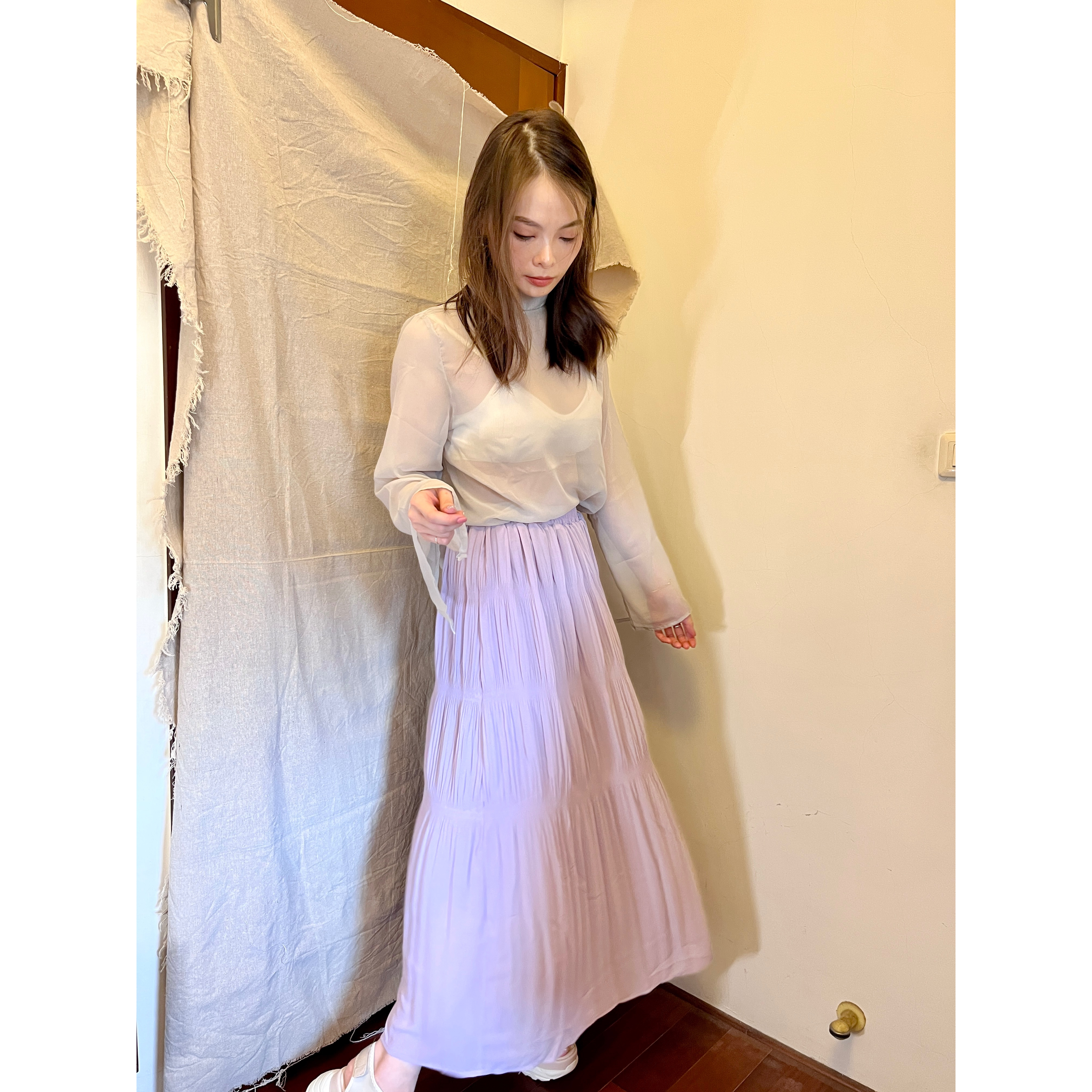 Leila’s selection 日本選物 小立領 2way寬袖上衣-細節圖3