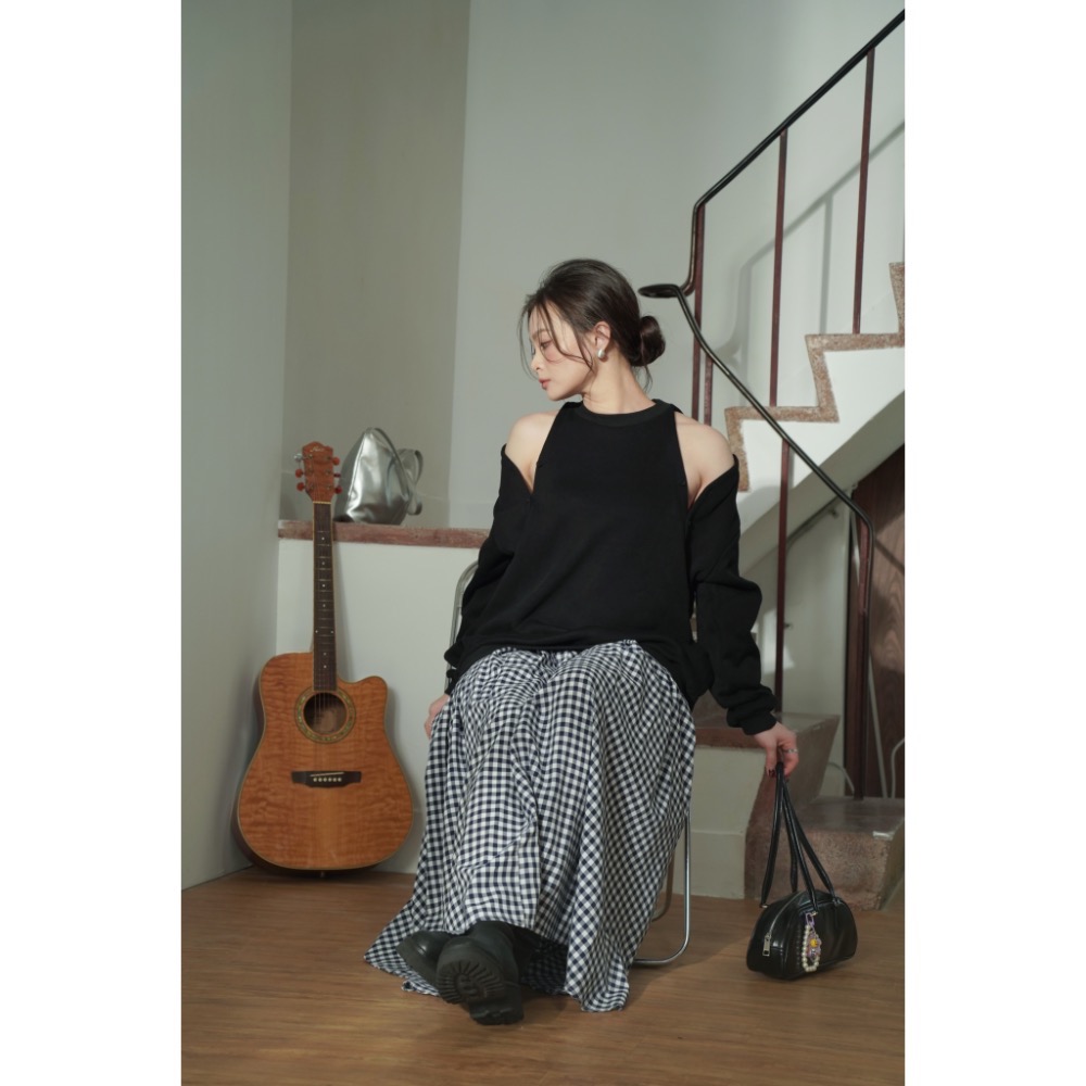 Leila’s selection秋冬 現貨出清 露肩大學踢-細節圖7