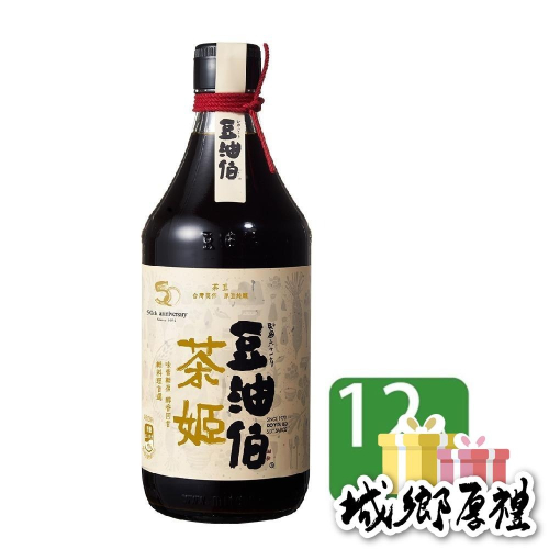 【豆油伯】茶姬釀造醬油 箱購組(500mlx12瓶)