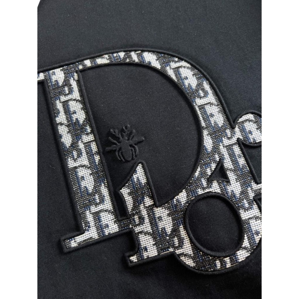 Dio*迪奧新款情侶款精工刺繡品牌字母logo圓領口袋短袖限量出售 售完為止-細節圖6