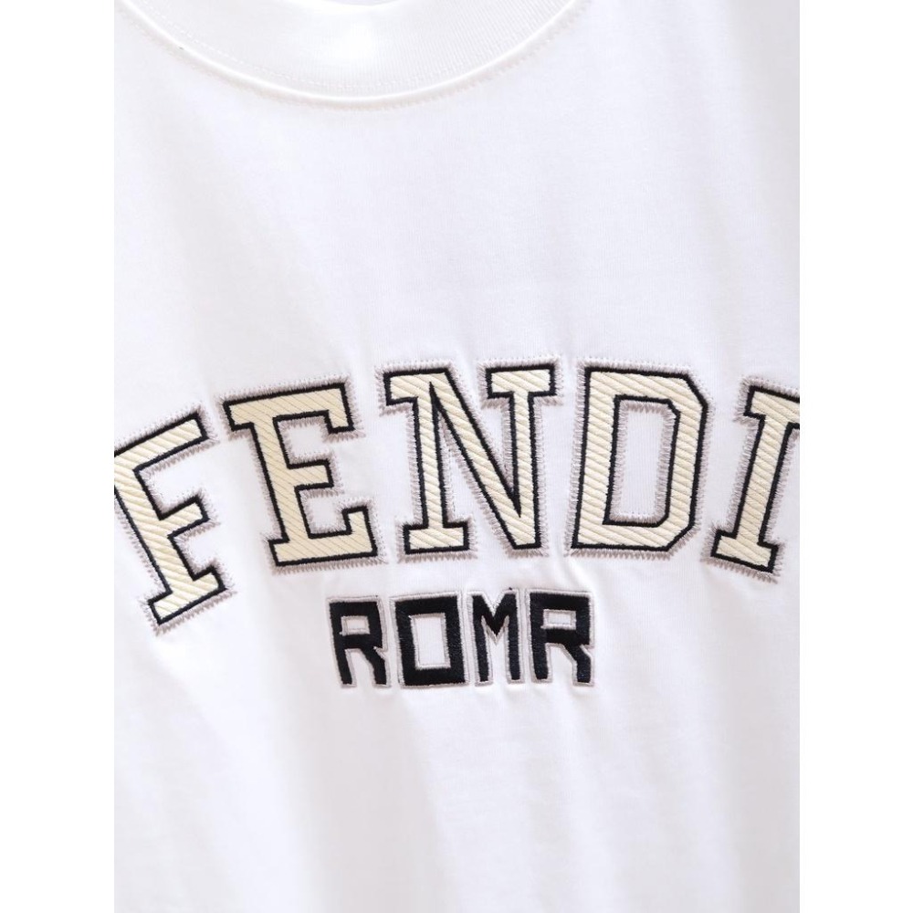 芬迪/Fendi 夏季新品專柜同步有售原單狠貨簡約時尚圓領短限量出售 售完為止-細節圖5