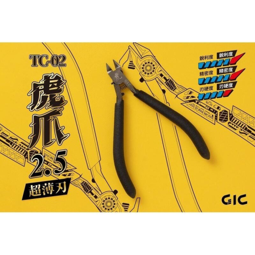 【奇奇模型】GIC 超薄刃斜口鉗 虎爪2.5 模型專用單刃斜口剪TC-02