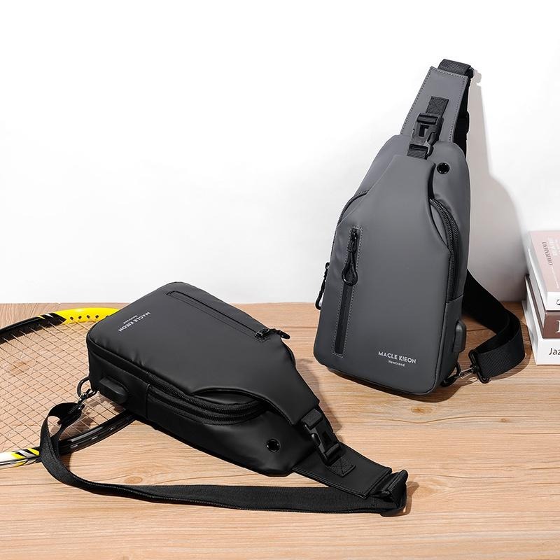 大容量耐磨男士胸包休閑運動單肩斜挎包潮流男包-細節圖3