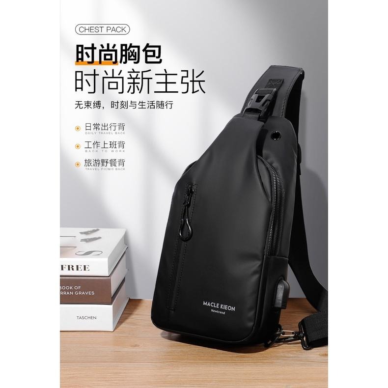 大容量耐磨男士胸包休閑運動單肩斜挎包潮流男包-細節圖8