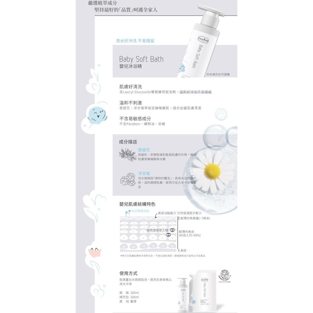 貝恩 嬰兒沐浴精 沐浴乳 洗髮精 泡泡露 護膚膏 雪花膏  清新雙效髮沐浴乳 甜心三效 兒童洗髮精 兒童牙膏 Baan-細節圖3