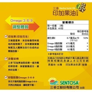 🔥快速出 貨🔥三多 健康魚油軟膠囊/專利高純度魚油軟膠囊(30/60粒) 印加果油軟膠囊(80粒)-細節圖3