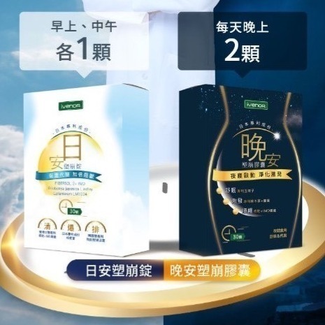 【有雷標】iVENOR日安塑崩/晚安塑崩膠囊 30粒/日夜速崩/雷標 效期新(公司貨)-細節圖2