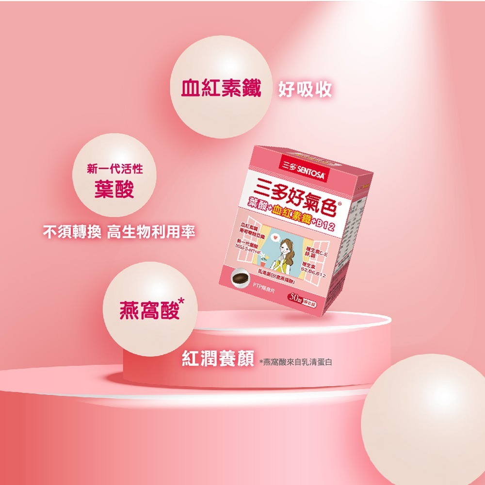 🔥快速出貨🔥三多 好氣色 複方膜衣錠 50錠/盒(效期新)  新一代活性葉酸  血紅素鐵+維生素B12-細節圖5