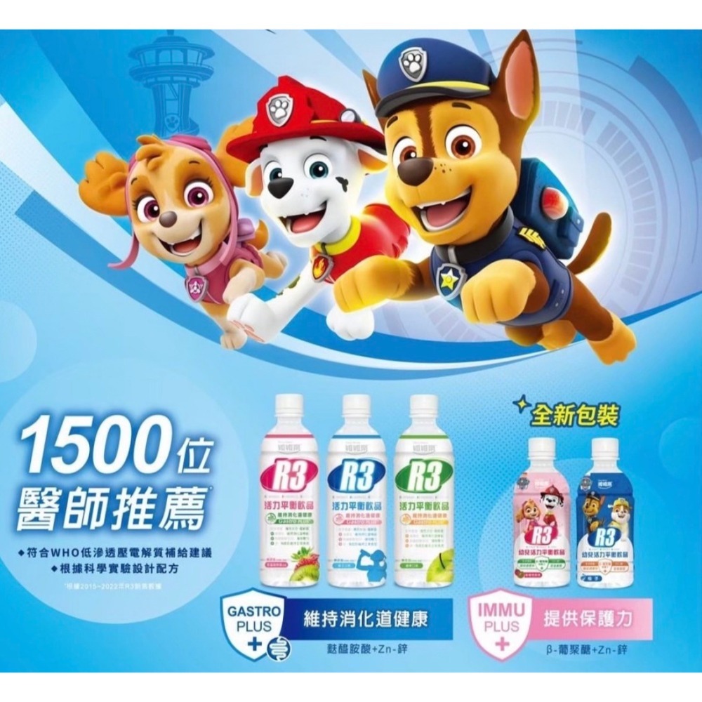 🔥快速出貨🔥維維樂 R3活力平衡飲品/成人電解質水/兒童電解質水/汪汪隊電解質/維維樂 R3活力平衡飲品plus-細節圖2