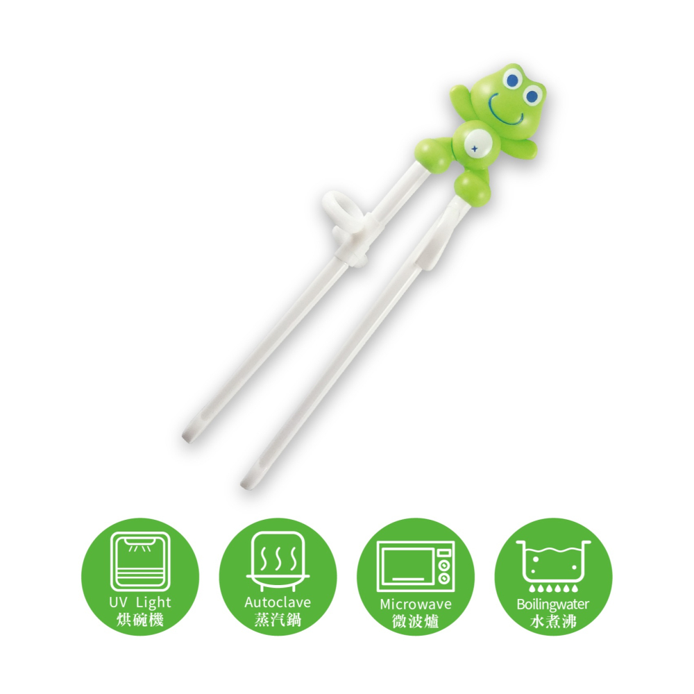 🔥DOOBY大眼蛙 幼兒學習筷(粉/綠)右手專用/-細節圖6