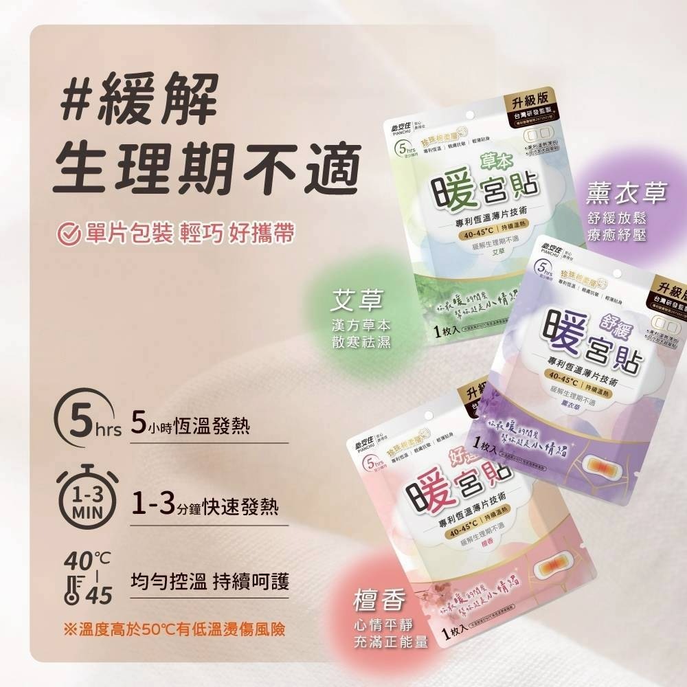 🔥快速出貨🔥暖宮貼(5入/1盒)舒緩貼/草本貼/好運貼 生理期 經期 熱敷 舒緩貼 暖暖包 腹部貼 女生生理貼-細節圖4