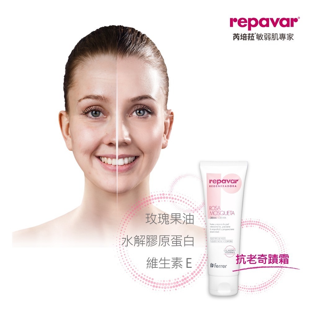 Repavar 芮培菈100%純玫瑰果油 玫瑰果油乳霜 玫瑰果油噴劑 小分子賦活緊實面霜-細節圖5