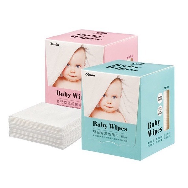【小獅王辛巴】嬰兒乾濕兩用巾80/盒 喝奶巾/口水巾/擦拭舌苔/清潔臉-細節圖4
