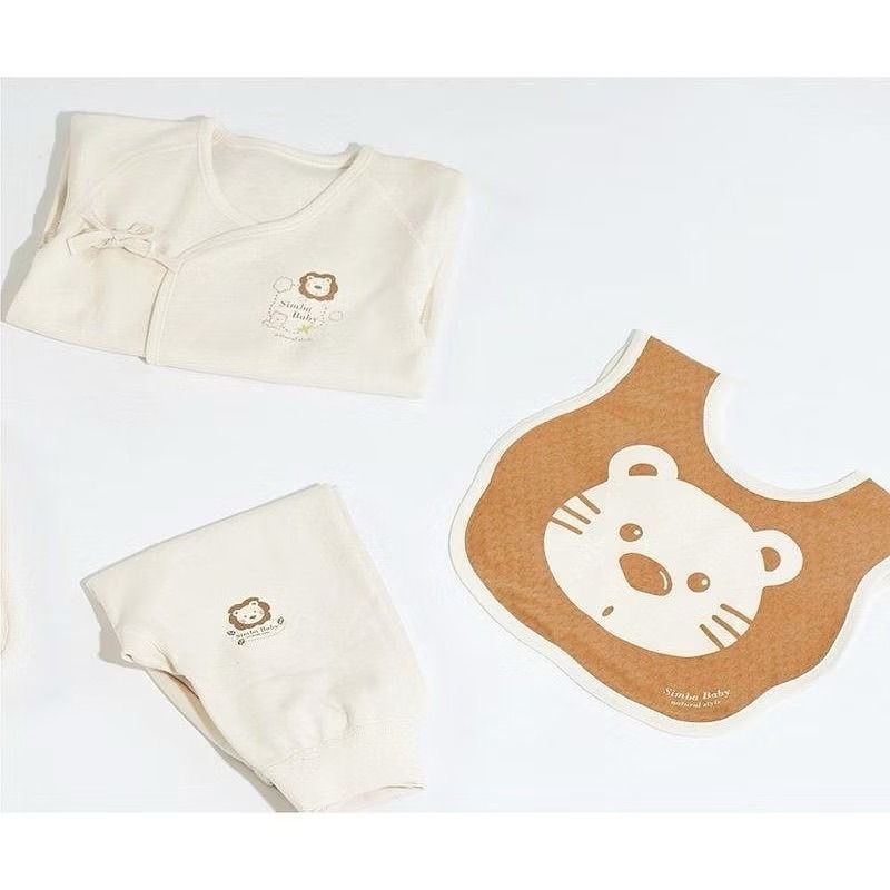 【小獅王辛巴】有機棉反袖肚衣 兔裝 包巾 打結帽  寶寶初生褲 秋冬款 嬰兒帽子 新生兒帽子 連身衣  肚衣 寶寶褲子-細節圖4