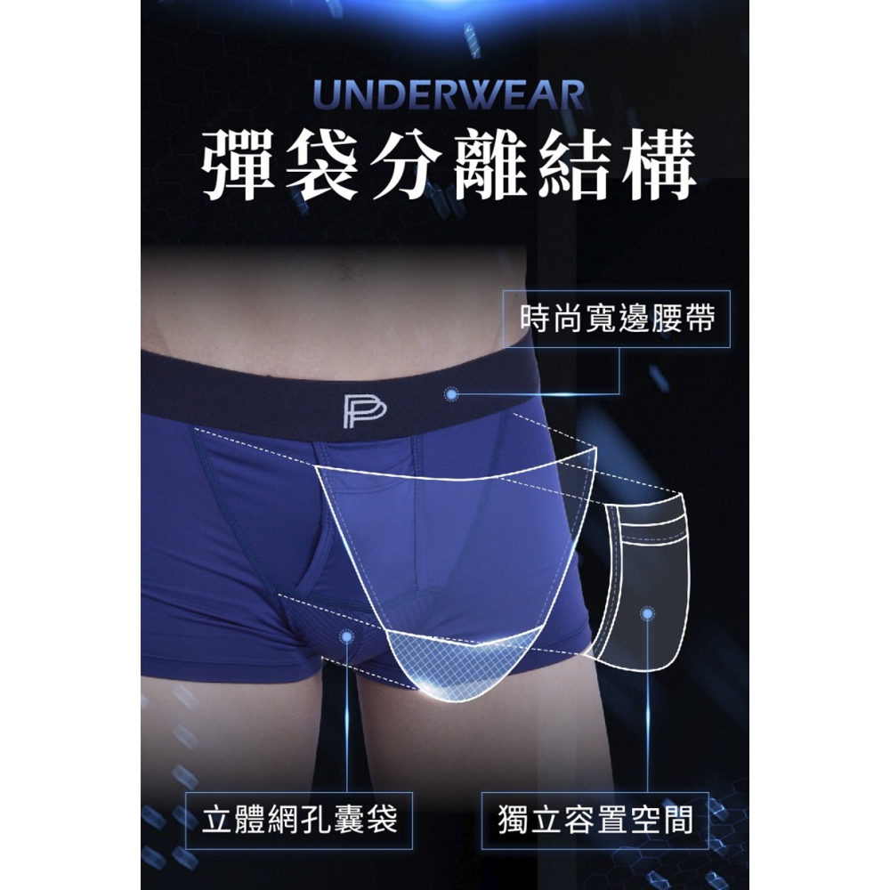 PP石墨烯速效循環男內褲(四件組)石墨烯機能內褲 PP內褲 波瑟楓妮-細節圖3
