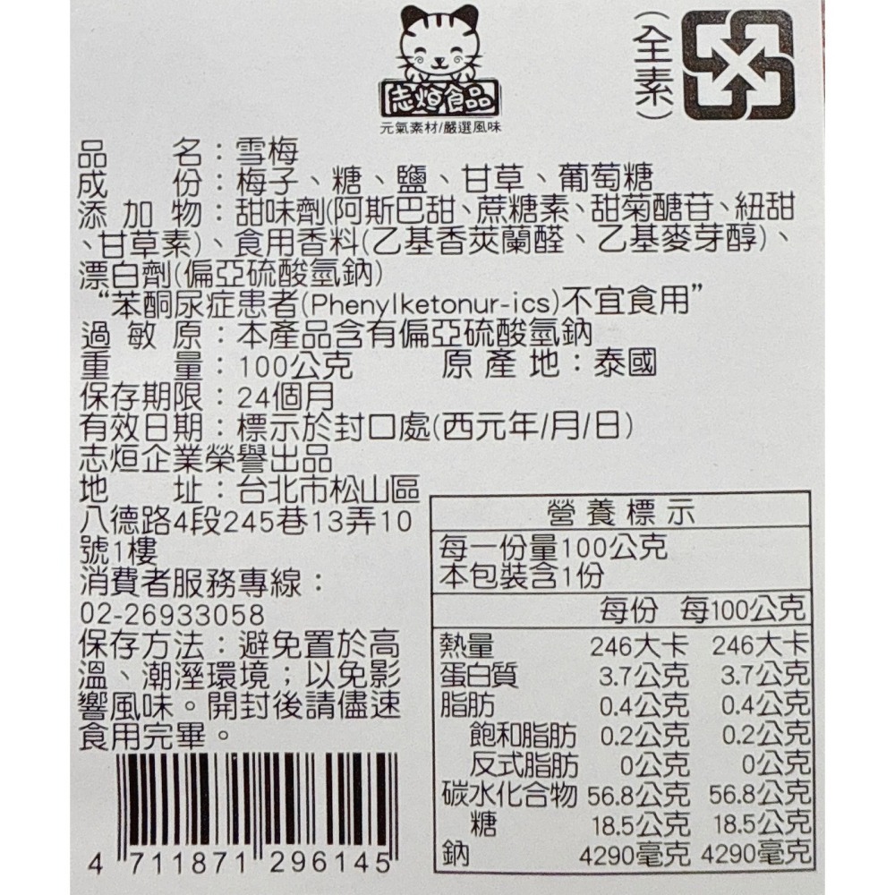 志烜 雪梅 原梅 干之梅 無籽乳酸梅肉 梅紅芭樂 咖啡糖  梅肉 梅干 芒果乾 梅片 波蘿果乾 果肉 蜜餞 梅子-細節圖2