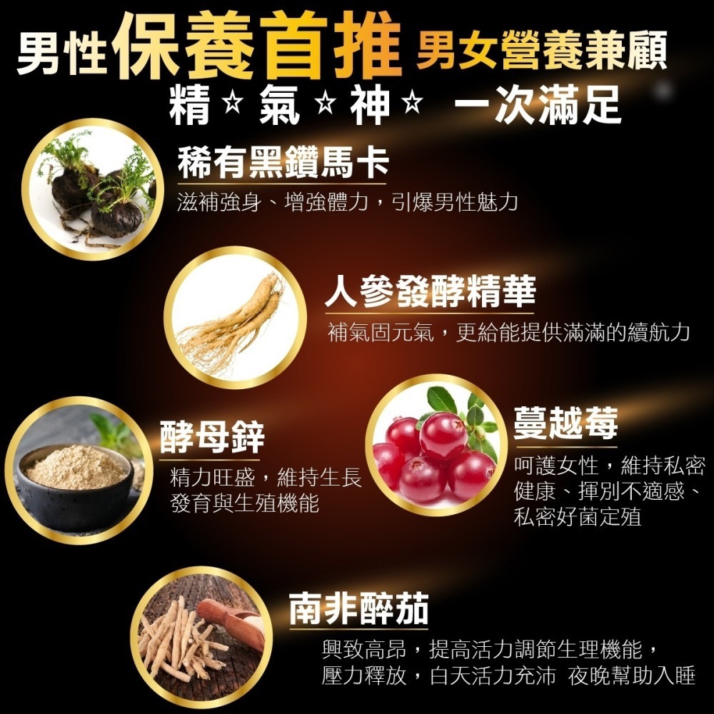 寶佳 挺力強10粒/盒 男性保養 酵母鋅 黑鑽馬卡-細節圖2