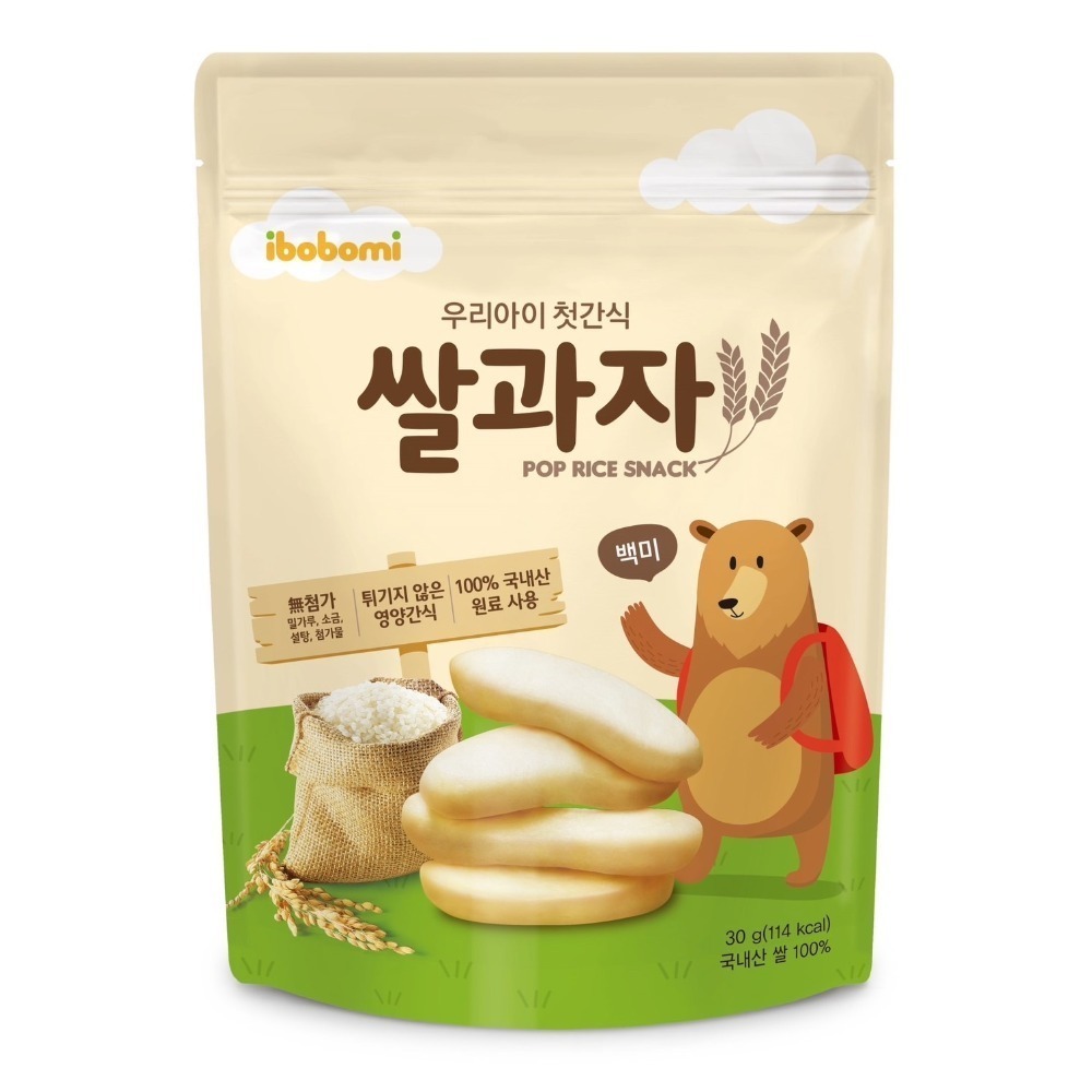 韓國ibobomi Hibeier嬰兒米餅 米棒 米花 片狀米餅 乳酸菌優格  寶寶零食-規格圖5