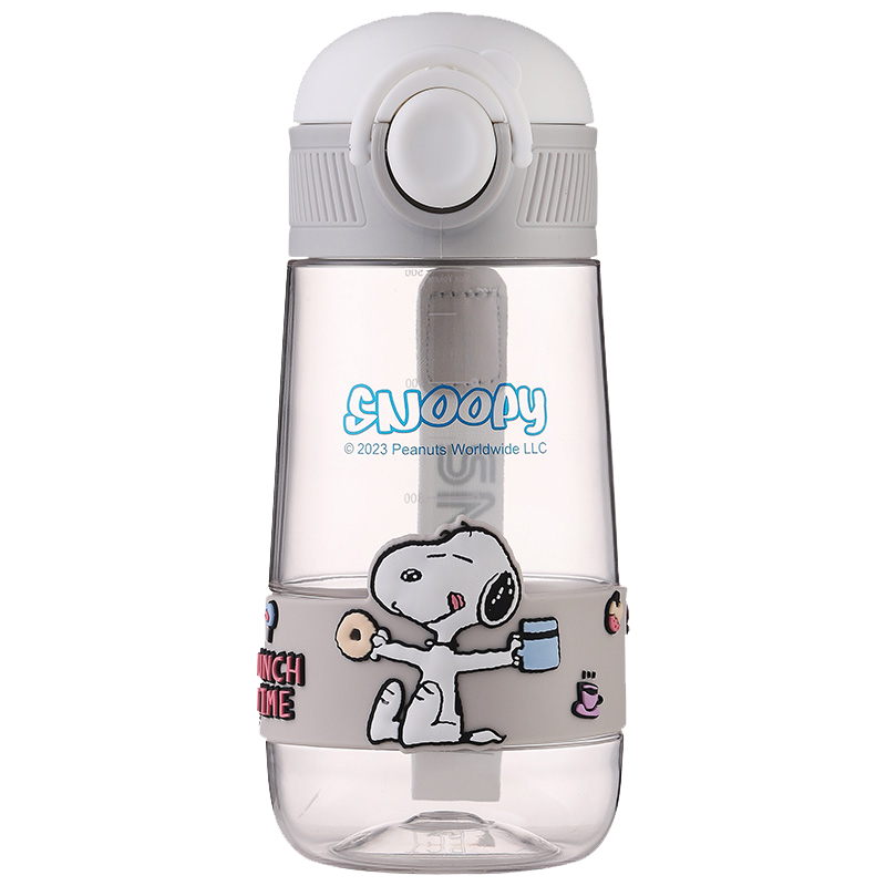 史努比提手水壺-灰500ml【直飲】