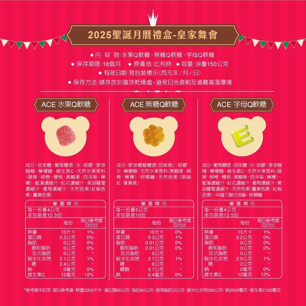 ACE 聖誕倒數禮盒 皇家舞會 夢幻公主/ 藍爵王子 交換禮物 超取最多1盒-細節圖8