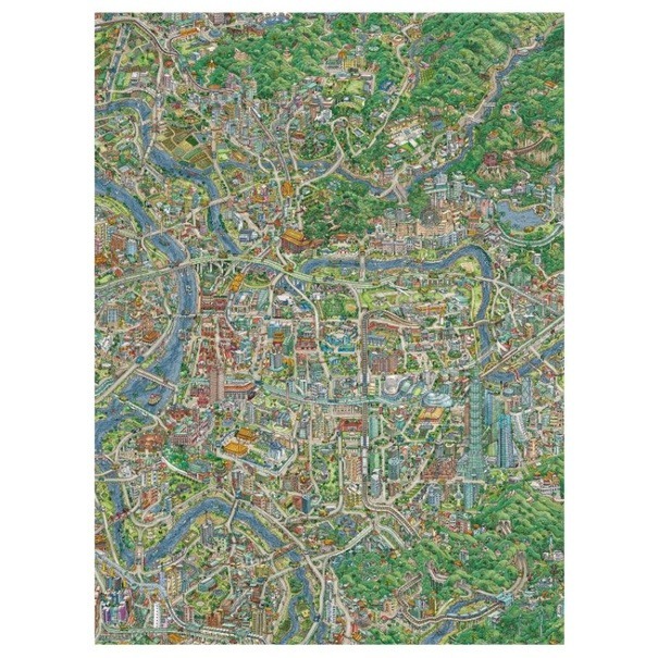 【現貨】新品 Pintoo 平面拼圖 塑膠拼圖 台北地圖 4800片-細節圖2