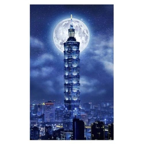 【全新】Pintoo 平面拼圖 塑膠拼圖 月夜系列 台北夜景 1000片