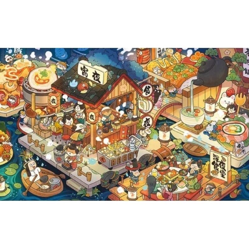 【全新】Pintoo 平面拼圖 沛吉 食 物語 朝食/宵夜 1000片-細節圖3