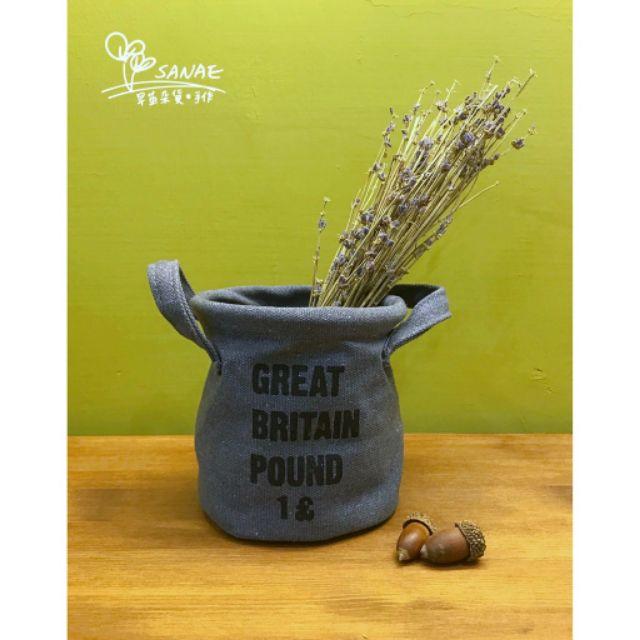 全新 早苗帆布 帆布置物小桶 桌上垃圾桶 藍-細節圖2