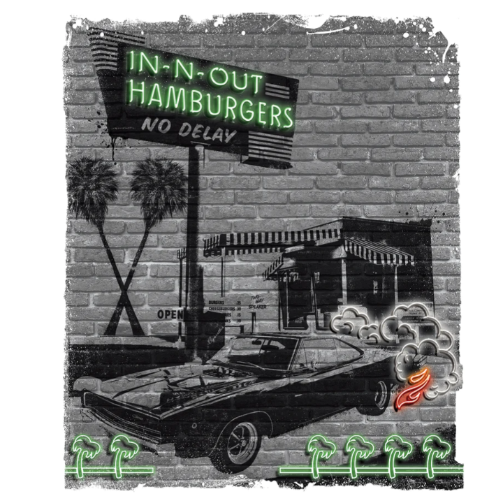 美國加州INNOUT2023年版成人T恤-細節圖2