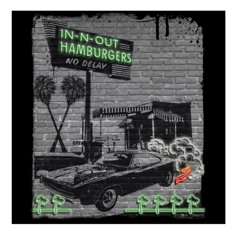 美國加州INNOUT2023年版成人T恤-細節圖5