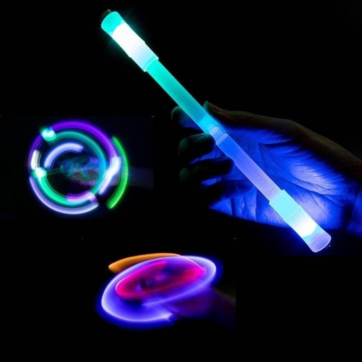 【台灣24H出貨送收納管】初學者發光轉轉筆 轉筆 光彩奇幻 半透磨砂筆桿 防滑耐摔 螢光轉筆 平衡穩定 電子發光 夜店-細節圖2
