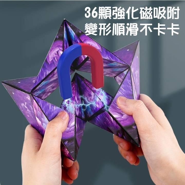 【台灣24H出貨】3D磁性幾何魔術方塊 立體磁力百變幾何魔方 兒童益智玩具 提升智力創造力 解壓舒壓 創意組合 積木遊戲-細節圖2